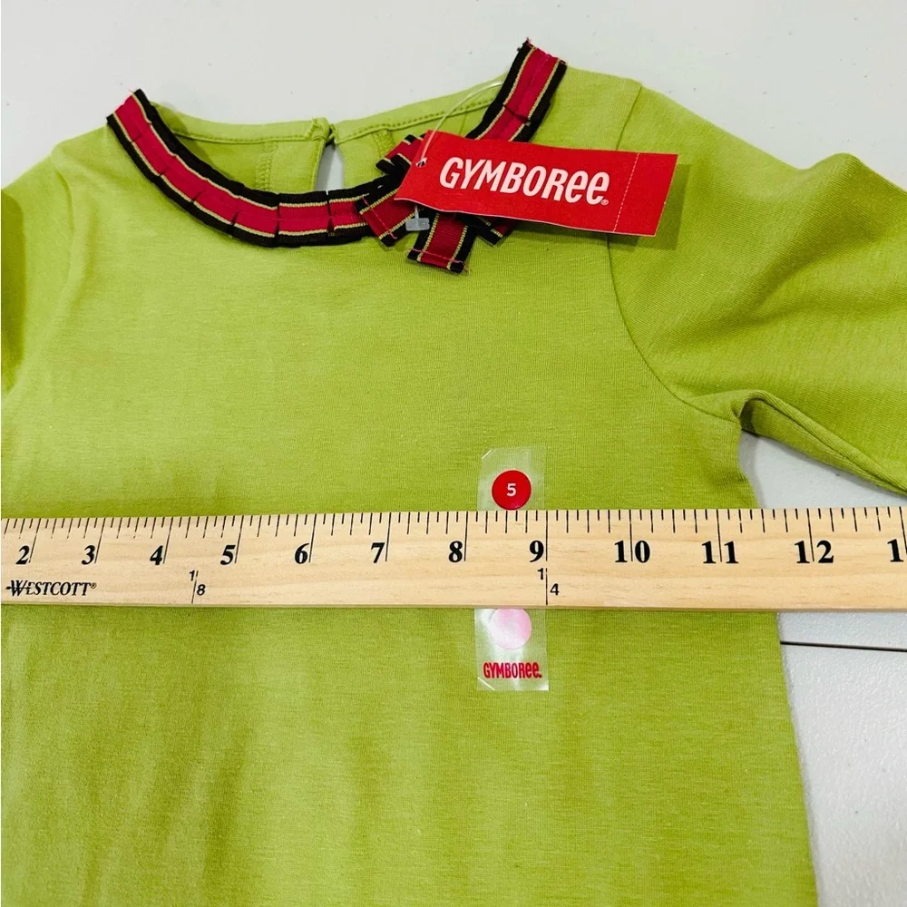 NWT Gymboree Girls 5T  Green‎ Long Sleeve Pretty  With Pockets Top Dress
